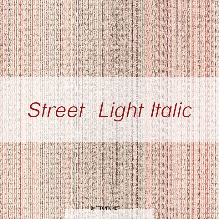 Street  Light Italic example